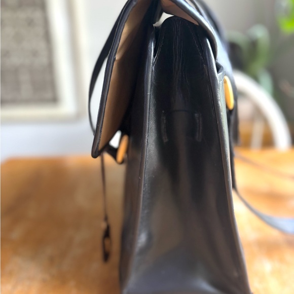 Hartmann Vintage Black Woven Leather Briefcase, Rare, Unisex - Picture 5 of 14